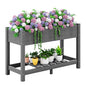SERWALL Raised Garden Bed with Legs-Gray - color: Gray, size: 1 pack
