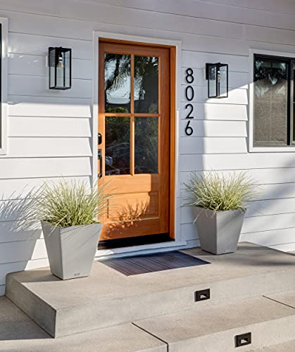 Veradek Pure Series Nobleton Planter - Tapered Square Outdoor Planter - color: Gray, size: 18 inch
