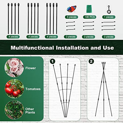 Antizz 47in Garden Trellis for Potted Climbing Plants Outdoor Indoor - color: 2 Packs