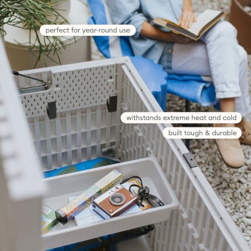 Veradek Everything Box - 120-Gallon Outdoor Storage Box - color: White