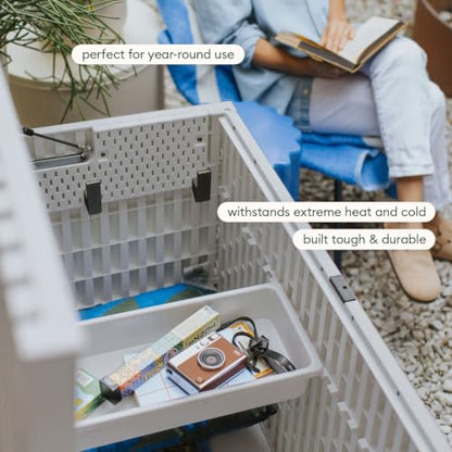 Veradek Everything Box - 120-Gallon Outdoor Storage Box - color: White