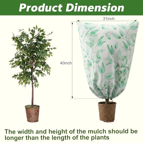 4 Pack Plant Covers Frost Protection with Zipper,31" X 40" - size: 31" X 40"
