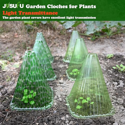 Pack 40 Garden Cloches for Plants, Reusable Bell Plant Cover - color: Dark green 40