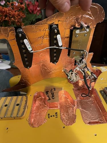 Copper Shielding Guitar Tape - Foil Tape EMI Blocking, Crafts, Electrical Repairs, Conductive Adhesive Copper Shielding Tape for Guitars Grounding