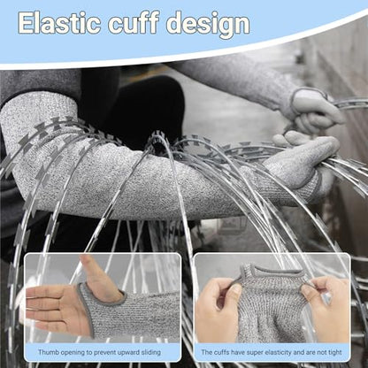 Cut Resistant Arm Sleeves, Protective Forearm Guards for Thin Skin, Gardening & Work 1 Pair - color: Light Blue