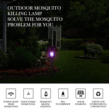 Qualirey 4 Bug Zapper, Plastic,Retro Black Exterior,Purple, White Light - color: Retro Black Exterior,Purple, White Light