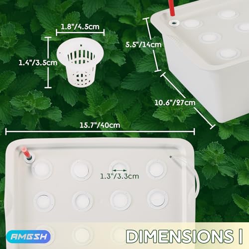 Hydroponics Growing System Kit with Air Pump, Bubble Stone