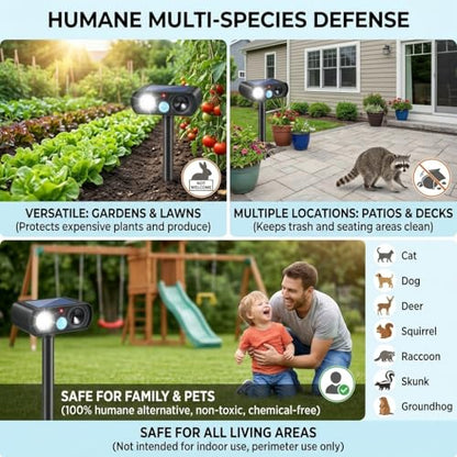 2026 Upgraded Sonic Fortress Pro Deer Repellent Devices 2Pack
