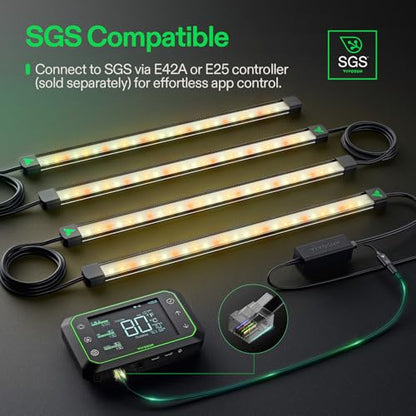 VIVOSUN LumaRay LED Grow Light Bars 16”(4-Bar) Full Spectrum Side Lighting - size: 4 Pack