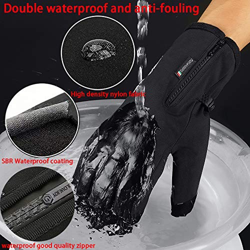 Y&R Direct Mens Winter Gloves -30℉Windproof Waterproof Touch Screen Gloves for Outdoor Work - size: X-Large