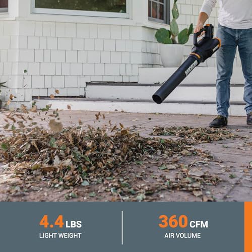 Worx 20V 12" 3-in-1 Cordless Weed Wacker & 360CFM Leaf Blower Kit, WG930.2 - style: 12" Trimmer & 360 CFM Blower w/(2) 2.0Ah Batteries