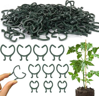 Hysagtek Plant Clips 200 Pcs Garden Clips Plant Support Clips for Climbing Plants Vine Fixing Clips for Plants Stem Support Tomatoes Cucumbers Flowers (L+M+S) - size: L+M+S