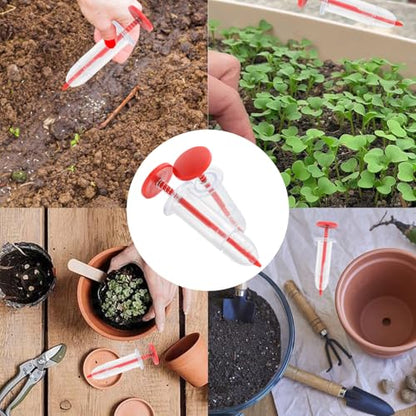 2Pcs Mini Sowing Seed Dispenser, Red - color: Red
