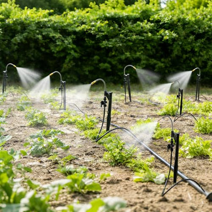 15 Sets 360° Adjustable Irrigation Misting Heads with Stake - size: 15 Sets Misting Heads with Stake
