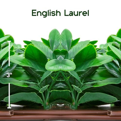 NatraHedge 20''X50'' Artificial Privacy Grass Wall Decor, Laurel Leaf - color: Laurel Leaf