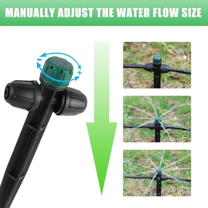 30 Pcs Drip Irrigation Emitters for 1/4" Drip Tubing,360 Adjustable - style: 30Pcs Irrigation Drippers