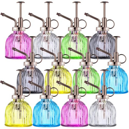 Maxdot 12Pcs Glass Plant Mister Spray Bottle 220ml, Copper Sprayer - color: Antique Copper Sprayers