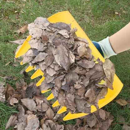 2 Set Leaf Scoops Hand Rake, Leaf Scoops and Claws with 2 Pairs Gloves, Lightweight Plastic Hand Held Rakes Yard Scoop for Picking up Leaves Garden Rubbish Yard Waste