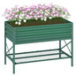 Outsunny Raised Garden Bed with Galvanized Steel Frame, Green - color: Green