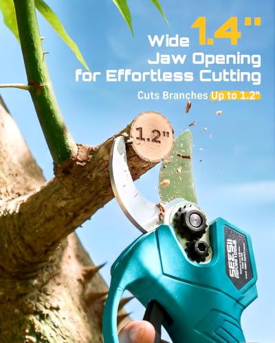 SEESII 3-in-1 Cordless Hedge Trimmer, Grass Shear & Electric Pruning Shears - color: Seesii Blue
