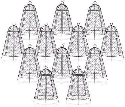 Garden Cloches for Plant Protector from Animals Chicken Wire Cages Outdoor - size: Set of 12 (20 inch high)