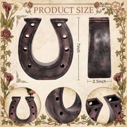 Qinyoung 1Pcs Horseshoe Hanging Wall Planters for Plants, Dry Flower Vase - style: Dry Flower Vase