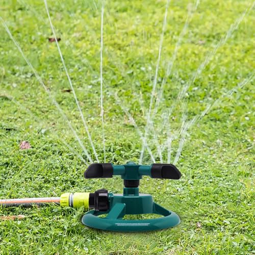 2Pcs Sprinklers for Yard, Automatic 360° Rotating Lawn Sprinkler, Garden Water Sprinklers for Lawns, Large Area Coverage Lawn Irrigation System, Yard Sprinkler for Lawns and Gardens Plant