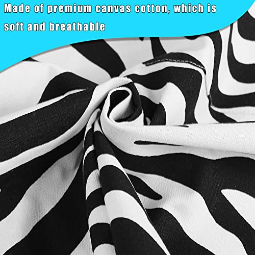 LOLOMLO Oversize Canvas Cotton Apron, Extra Large Aprons with Long Strap, Adjustable Neck Tear Resistant Plus Size aprons - color: Zebra Stripe