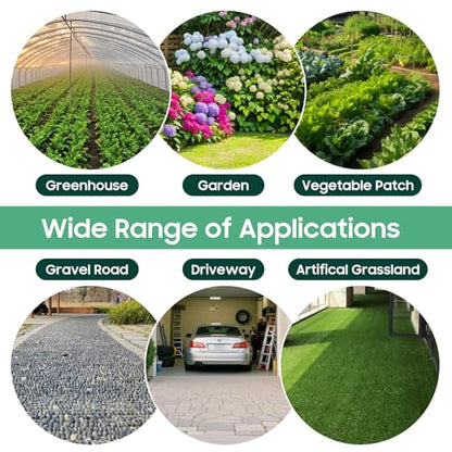 3x100FT Weed Barrier Fabric 3.2oz Garden Cloth w/ 20 Staples - size: 3*100FT