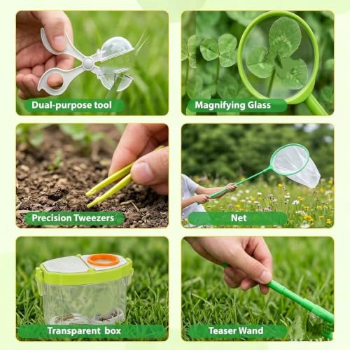 16Pcs Kids Gardening Tools,2-in-1 Kids Garening Wheelbarrow Toys - color: Dark green