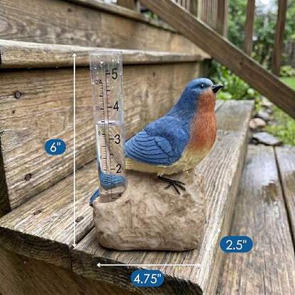 Gift Essentials Bluebird Decorative Rain Gauge - color: Bluebird