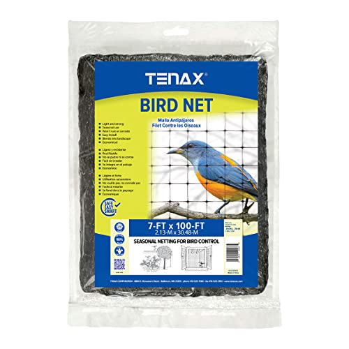 Tenax 2A220063 Bird Netting 7-ft x 100-ft, Black - size: One Size