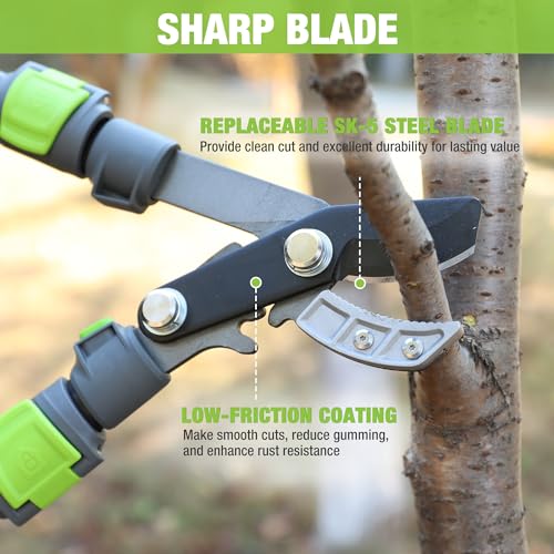 WORKPRO Extendable Anvil Lopper, 25"-37" Branch Cutter with Gear Mechanism - size: 25"-37"