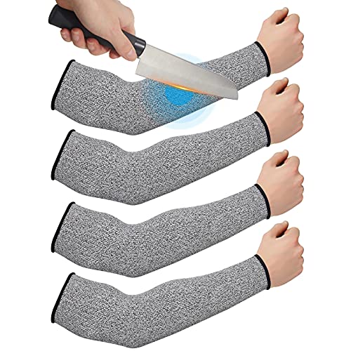 Geyoga Arm Sleeves Guards Cut Resistant HPPE,X-Large,Hppe,Black, Gray - color: Gray, size: Large, style: Hppe