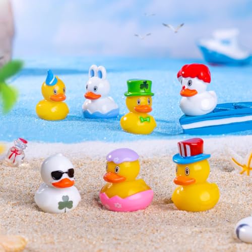 EMiEN 8 PCS Easter Styles Duckling,Miniature Ornament - color: 8 Pcs Easter Styles Duckling