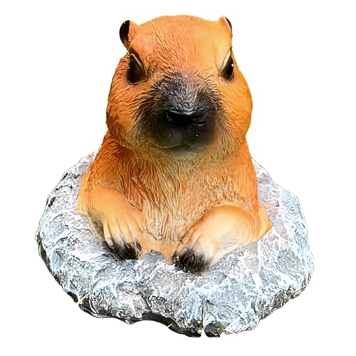 Groundhog Garden Statue 5.2 Inch - Outdoor Lawn Decor Animal Figurine for Yard Patio Flower Bed, Weather Resistant Resin Sculpture, Spring Gardening Gift - color: Groundhog
