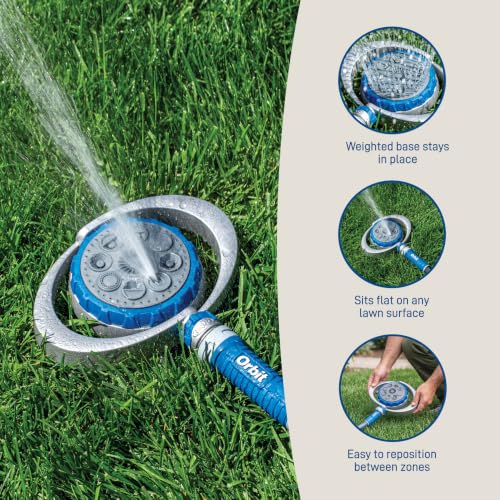 Orbit Metal 8-Pattern Turret Sprinkler, Weighted Base - 28252