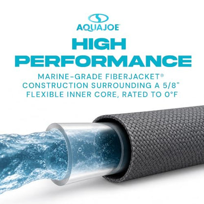 Aqua Joe AJFJ100-58-XT1 New and Improved - Aqua Joe 100-Ft x 5/8-Inch FiberJacket Garden Hose - size: 100-foot