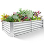 Land Guard Metal Raised Garden Bed for Gardening, 8x4x1.5ft Galvanized Raised Garden Bed, Planter Boxes Outdoor for Vegetables, Fruits and Flowers (Silver) - size: 8x4x1.5ft
