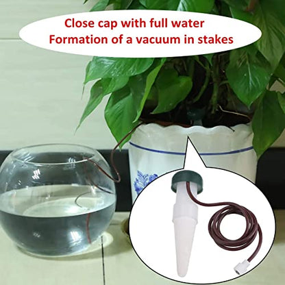 24 Pack Hestya Automatic Plant Self Watering Stakes for Outdoor