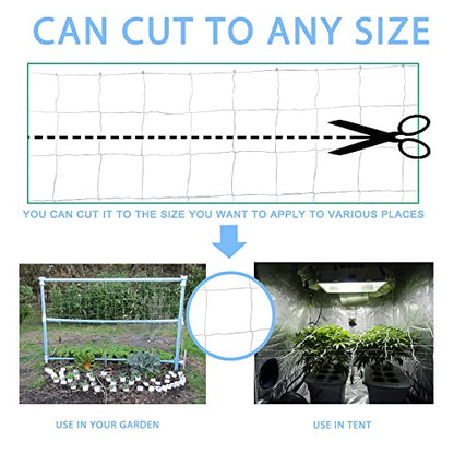 Heavy Duty Green Trellis Netting Roll - 67''x328' Plastic Plant Trellis Net for Climbing Plants - color: Green, size: 67''x328'