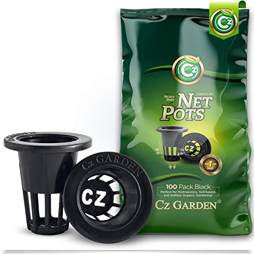 100 Pack - 1 inch Net Pots Cz All Star Round Heavy Duty Net Cups Wide Lip Design - Hydroponics Slotted Mesh