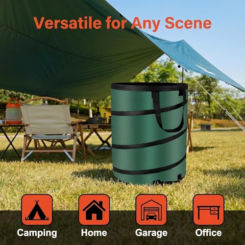 27 Gallons Pop Up Outdoor Camping Trash Can Recycle Bin Leaf Bags - size: 27 Gallons-1Pcs