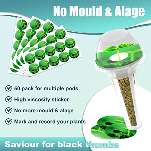 Haligo 124 pcs Seed Pod Kit for Aerogarden, Grow Anything Kit for Indoor Hydroponics Garden, Hydroponics Supplies with 50 Grow Sponges, 50 Pod Labels, 12 Baskets, 12 Planting Domes - size: 124pack