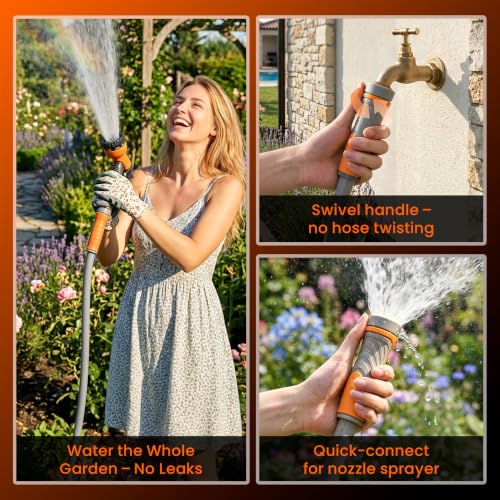Garden Hose 5ft x 5/8", Heavy Duty Water Hose, Kink Resistant - color: Gray, size: 5FT