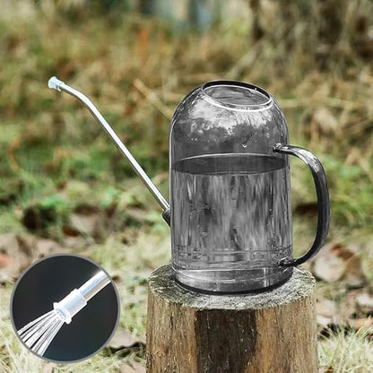 Plastic Watering Can Upgrade Version, Plant Watering Can with Stainless Steel Long Spout, 2L/68oz Clear Measurement Markings Long Spout Watering Can for Indoor Plants and Flowers Easy Fill-Grey - color: Upgrade Version - Grey