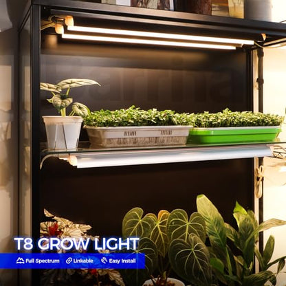 Barrina T8 Plant Light, 2FT 24W Full Spectrum Led Grow Lights, 6 Packs - color: Yellow, size: 2ft-6 Packs