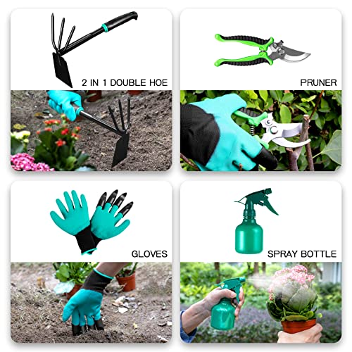9 PCS Garden Tool Set Gardening Tool Kit Gardening Hand Tools & Storage Bag