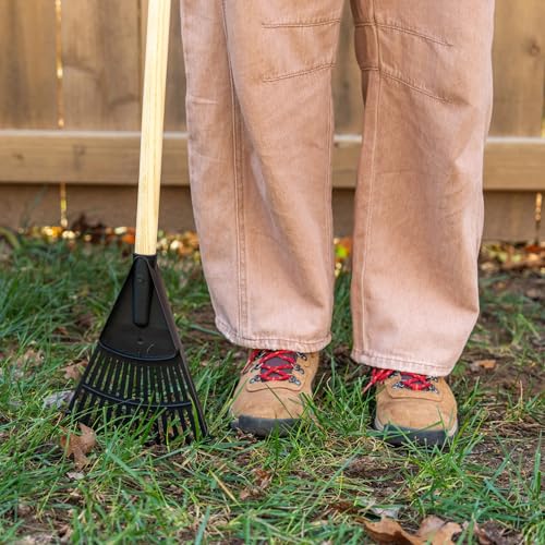 8-inch Wooden-Handled Polyester Shrub and Leaf rake