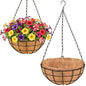 16 Inch Hanging Planters for Outdoor Plants, 2 Pack Large Hanging Baskets